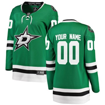 Breakaway Fanatics Branded Women's Custom Dallas Stars Custom Home Jersey - Green