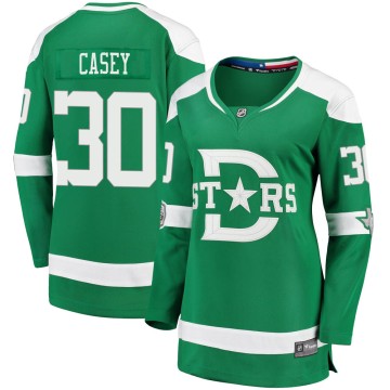 Breakaway Fanatics Branded Women's Jon Casey Dallas Stars 2020 Winter Classic Jersey - Green