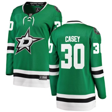 Breakaway Fanatics Branded Women's Jon Casey Dallas Stars Home Jersey - Green