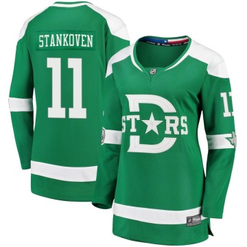 Breakaway Fanatics Branded Women's Logan Stankoven Dallas Stars 2020 Winter Classic Player Jersey - Green