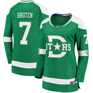 Breakaway Fanatics Branded Women's Neal Broten Dallas Stars 2020 Winter Classic Jersey - Green