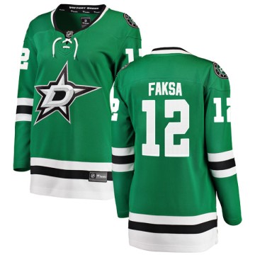 Breakaway Fanatics Branded Women's Radek Faksa Dallas Stars Home Jersey - Green