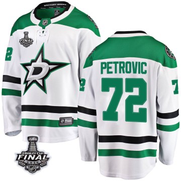 Breakaway Fanatics Branded Youth Alex Petrovic Dallas Stars Away 2020 Stanley Cup Final Bound Jersey - White