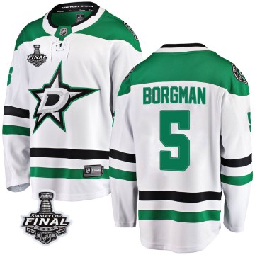 Breakaway Fanatics Branded Youth Andreas Borgman Dallas Stars Away 2020 Stanley Cup Final Bound Jersey - White