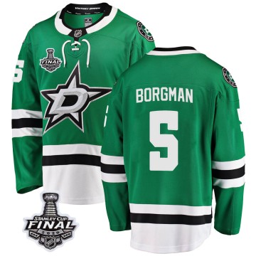Breakaway Fanatics Branded Youth Andreas Borgman Dallas Stars Home 2020 Stanley Cup Final Bound Jersey - Green