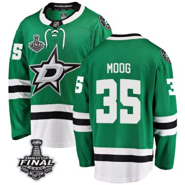 Breakaway Fanatics Branded Youth Andy Moog Dallas Stars Home 2020 Stanley Cup Final Bound Jersey - Green