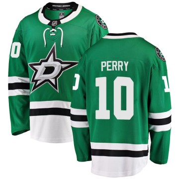 Breakaway Fanatics Branded Youth Corey Perry Dallas Stars Home Jersey - Green