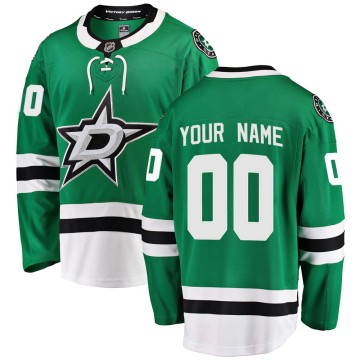 Breakaway Fanatics Branded Youth Custom Dallas Stars Custom Home Jersey - Green