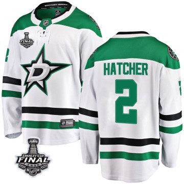 Breakaway Fanatics Branded Youth Derian Hatcher Dallas Stars Away 2020 Stanley Cup Final Bound Jersey - White