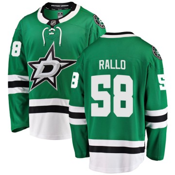Breakaway Fanatics Branded Youth Greg Rallo Dallas Stars Home Jersey - Green