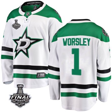 Breakaway Fanatics Branded Youth Gump Worsley Dallas Stars Away 2020 Stanley Cup Final Bound Jersey - White