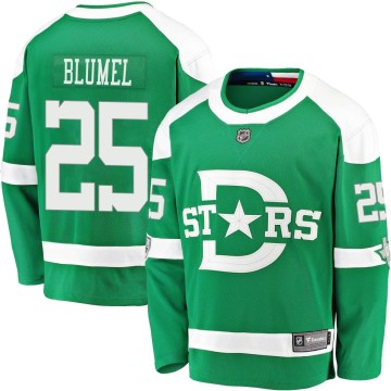 Breakaway Fanatics Branded Youth Matej Blumel Dallas Stars 2020 Winter Classic Player Jersey - Green
