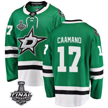 Breakaway Fanatics Branded Youth Nick Caamano Dallas Stars Home 2020 Stanley Cup Final Bound Jersey - Green