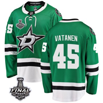 Breakaway Fanatics Branded Youth Sami Vatanen Dallas Stars Home 2020 Stanley Cup Final Bound Jersey - Green