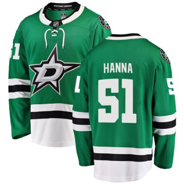 Breakaway Fanatics Branded Youth Shane Hanna Dallas Stars Home Jersey - Green