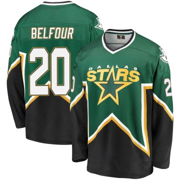 Premier Fanatics Branded Men's Ed Belfour Dallas Stars Breakaway Kelly Heritage Jersey - Green/Black