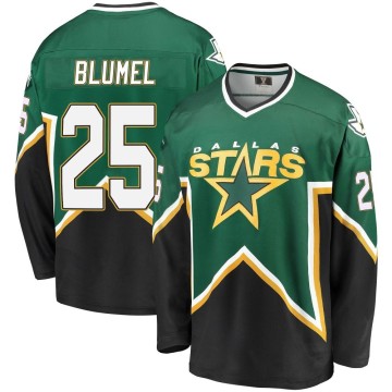 Premier Fanatics Branded Men's Matej Blumel Dallas Stars Breakaway Kelly Heritage Jersey - Green/Black