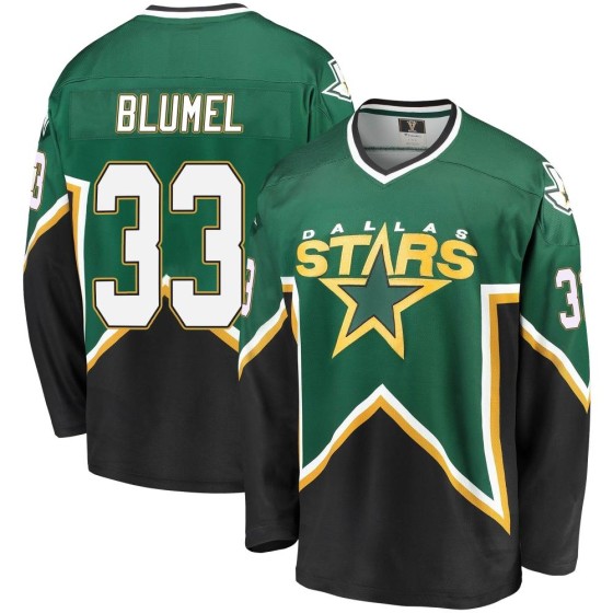 Premier Fanatics Branded Men's Matej Blumel Dallas Stars Breakaway Kelly Heritage Jersey - Green/Black