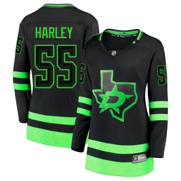 Premier Fanatics Branded Women's Thomas Harley Dallas Stars Breakaway 2020/21 Alternate Jersey - Black