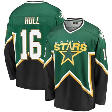 Premier Fanatics Branded Youth Brett Hull Dallas Stars Breakaway Kelly Heritage Jersey - Green/Black