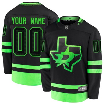 Premier Fanatics Branded Youth Custom Dallas Stars Custom Breakaway 2020/21 Alternate Jersey - Black